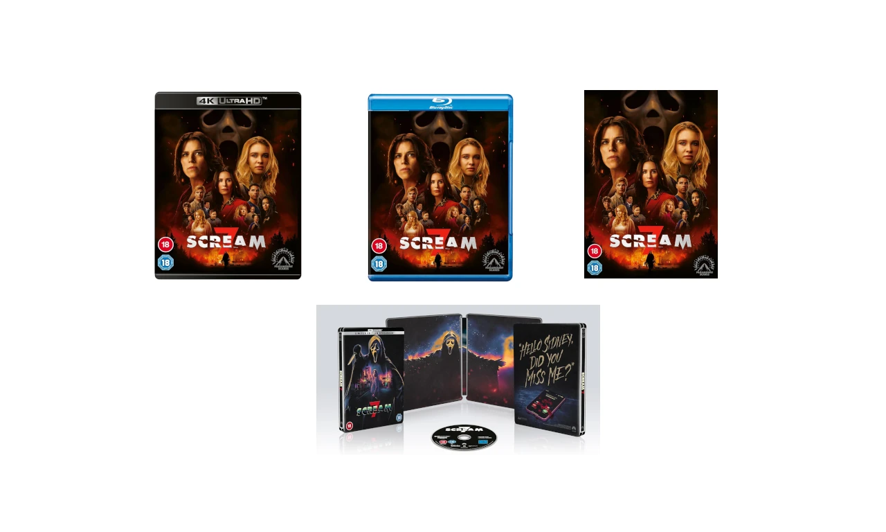 Scream 7 4K UHD, Blu-ray, DVD & Steelbook Arrives June 2026!